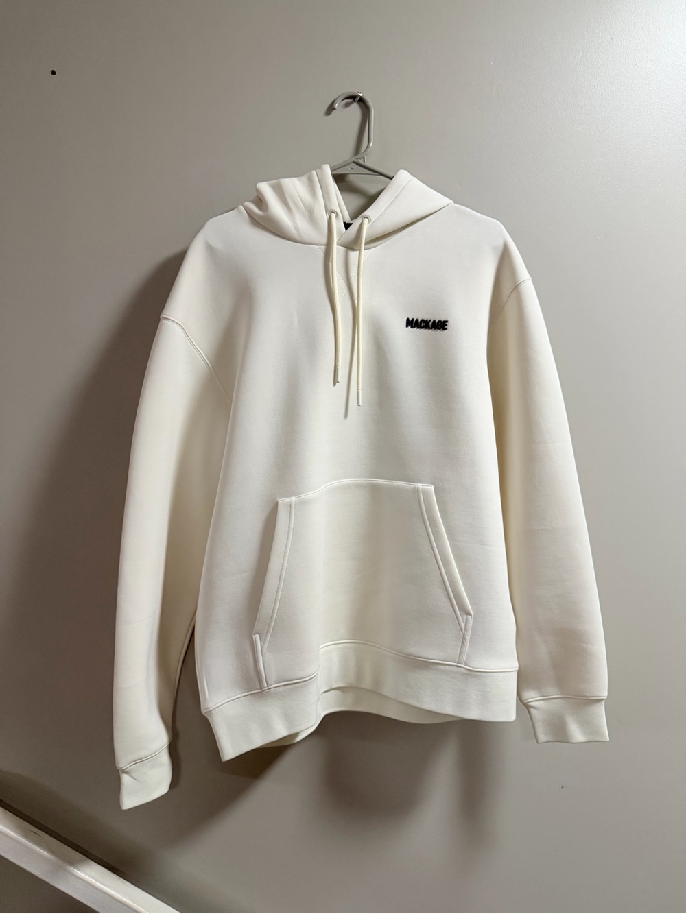Mackage Cream Logo Hooded Sweatshirt